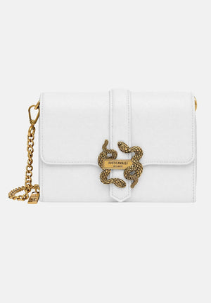 JUST CAVALLI Borsa a tracolla bianca da donna con fibbia logo 80RA5PA6ZSA89 003 JUST CAVALLI 
