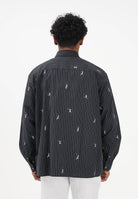 LACOSTE Camicia a manica lunga nera da uomo con fantasia CH2191 350 LACOSTE 