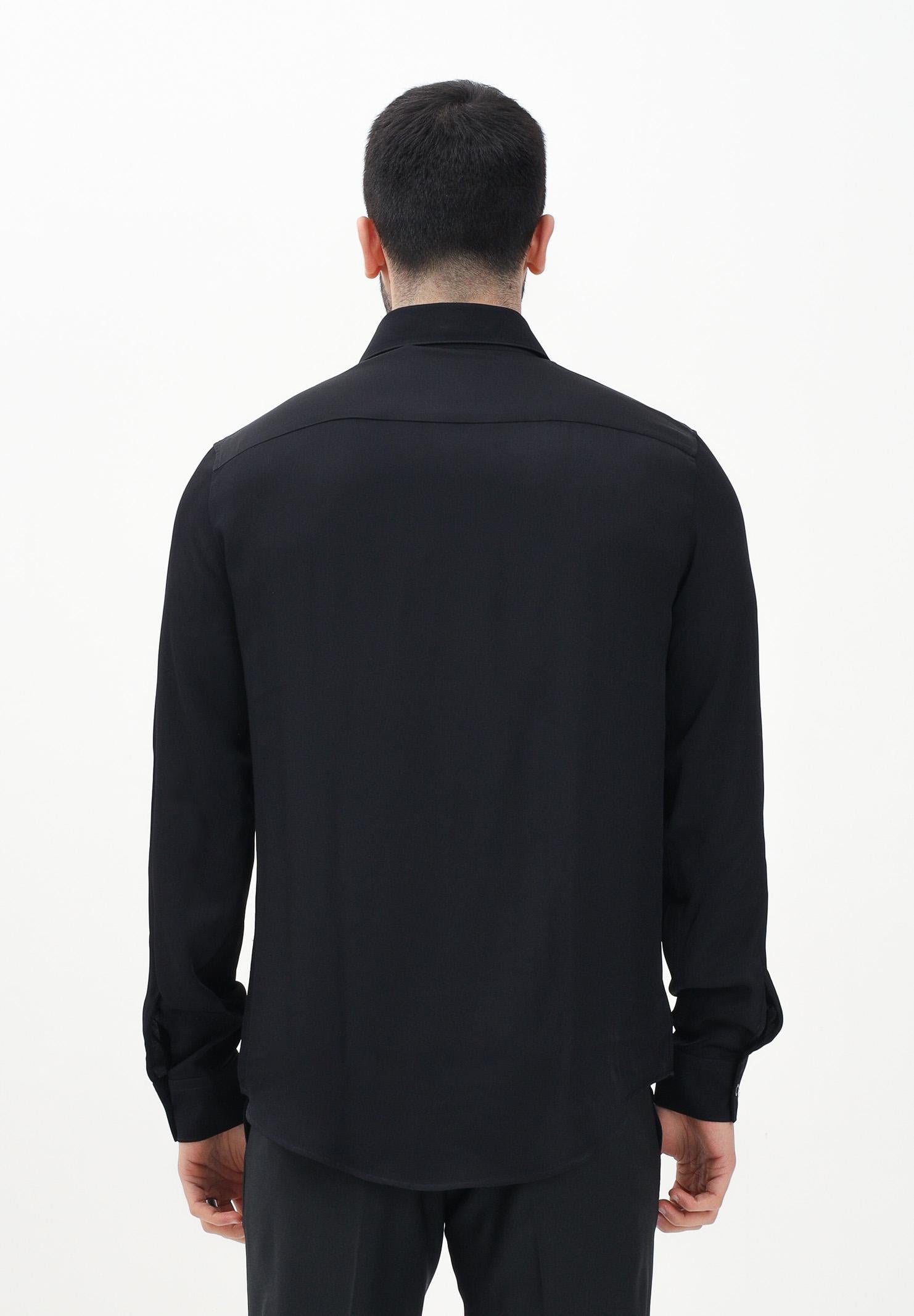 PATRIZIA PEPE Camicia a manica lunga nera da uomo 5C0310A093U K102 PATRIZIA PEPE 