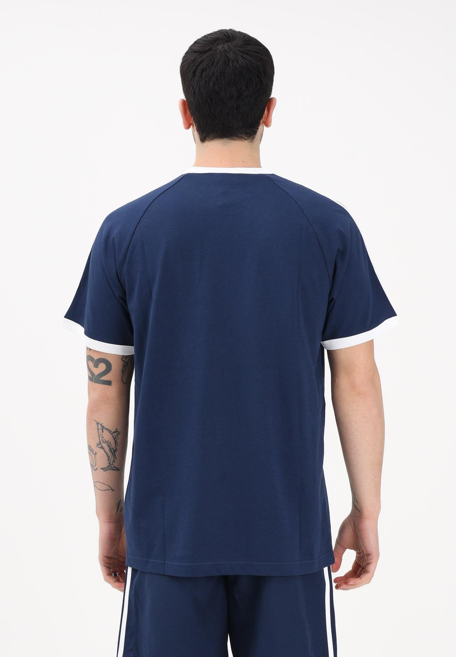ADIDAS ORIGINALS T-shirt a manica corta 3 STRIPES blu da uomo KE3536 . ADIDAS ORIGINALS 
