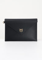PINKO Pochette Flat Purse Handle nera da donna 104820A0F1 Z99Q PINKO 