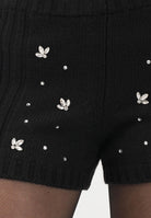 VICOLO Shorts nero da donna con dettagli gioiello 55154F NE VICOLO 