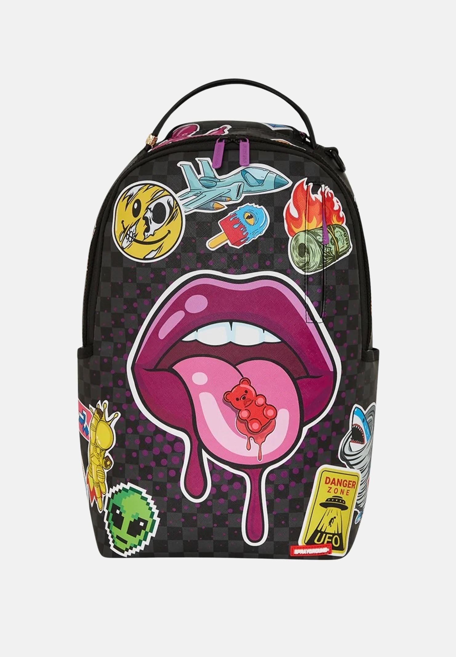 SPRAYGROUND Zaino LIPS SMACK DOWN DLXSV nero per uomo e donna 910B7581NSZ  SPRAYGROUND 