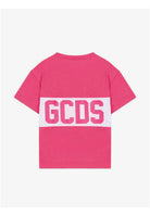 GCDS T-shirt a manica corta fucsia per bambino e bambina con stampa logo GCDS Z0UKQC585J105 566A GCDS 