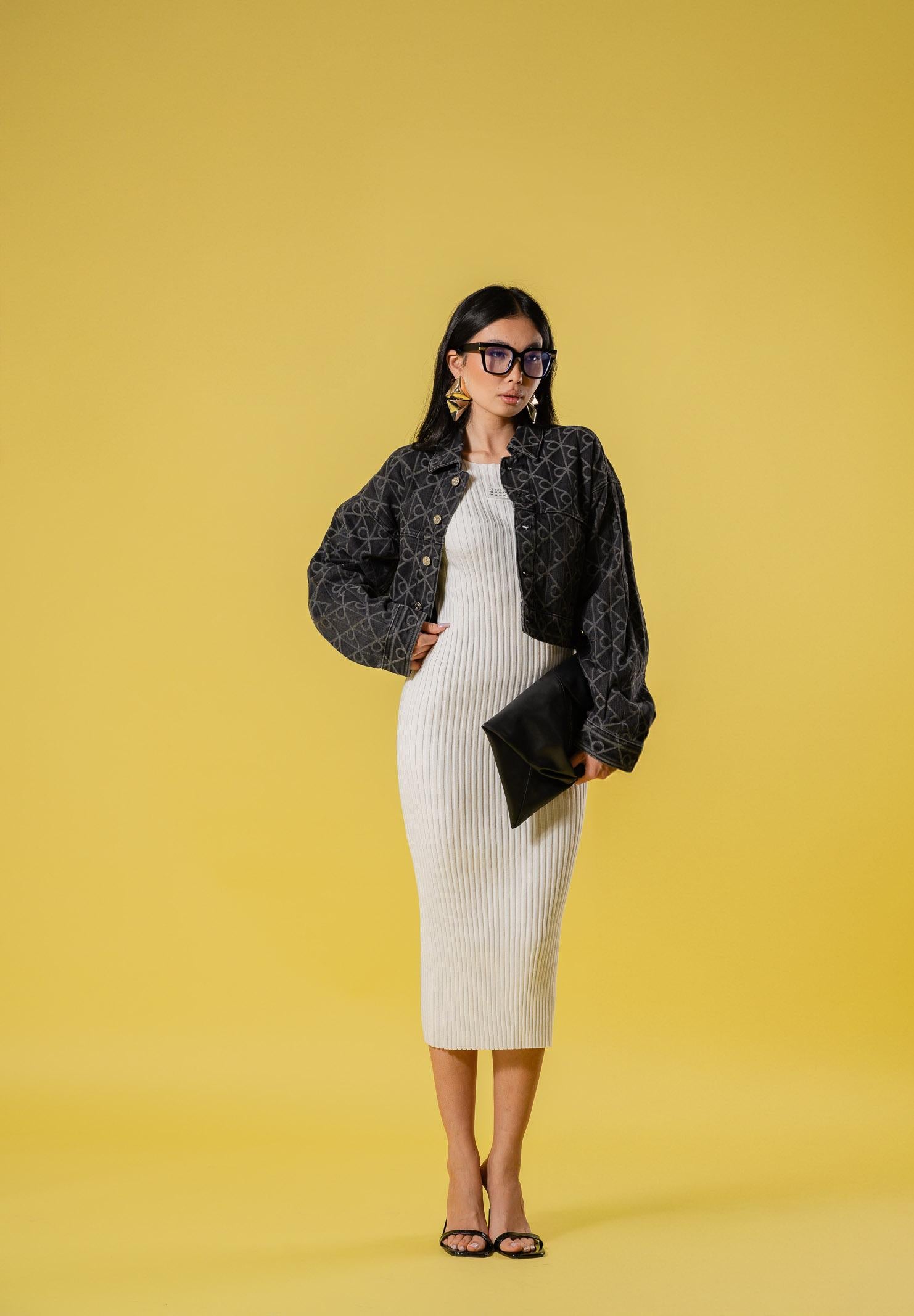 MAISON MARGIELA Abito midi bianco per donna, ragazze e bambine con logo M60935MM07X M6101 MAISON MARGIELA 