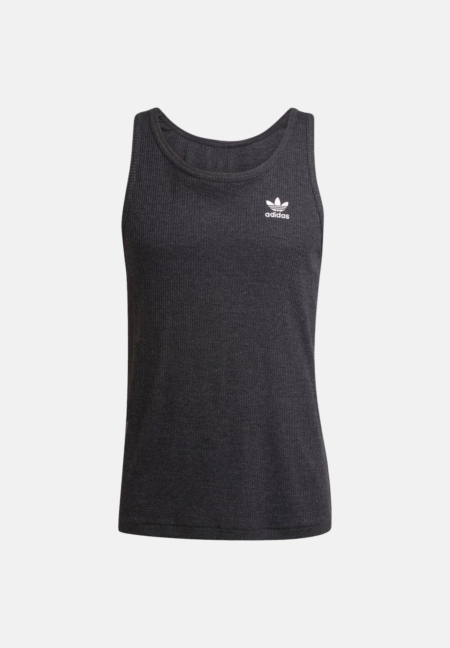 ADIDAS ORIGINALS Canotta Trefoil Essentials nera da uomo KA0648 . ADIDAS ORIGINALS 