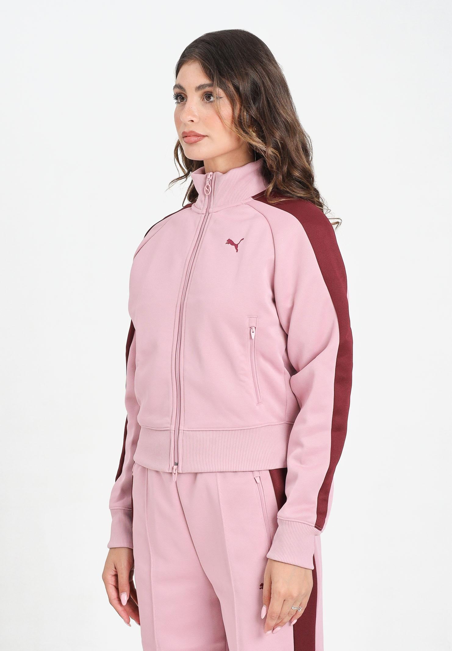 PUMA Felpa con zip T7 ALWAYS ON rosa da donna 629796 65 PUMA 
