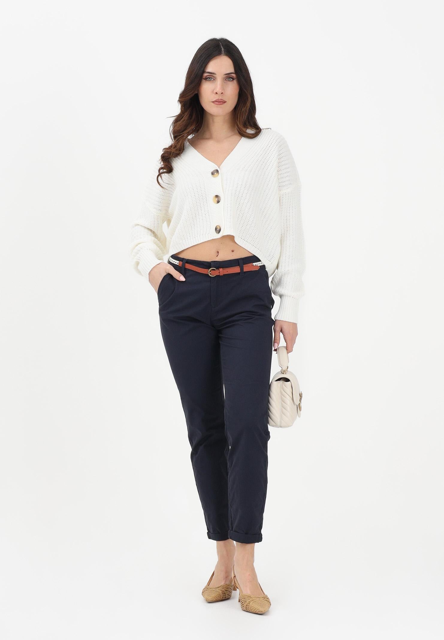 ONLY Pantalone blu da donna con cintura 15218519 NISK ONLY 