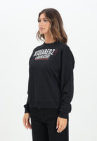 DSQUARED2 Felpa girocollo nera per donna, ragazzi e bambini con logo Laboratory DQ3006D0ACC DQ900 DSQUARED2 