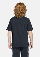 ADIDAS ORIGINALS T-shirt a manica corta Trefoil Loose nera per bambino e bambina KE2876 . ADIDAS ORIGINALS 