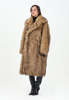 DSQUARED2 Pelliccia lunga in eco-pelliccia beige per donna e ragazze DQ3057D0AEB DQ716 DSQUARED2 