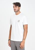 ARMANI EXCHANGE T-shirt a manica corta bianca da uomo con ricamo logo XM000365AF12308 U0009 ARMANI EXCHANGE 