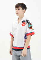 DSQUARED2 Camicia a manica corta bianca per donna, ragazzi e bambini con grafica Urban DQ2819D007D DQ100 DSQUARED2 