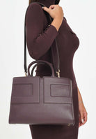 ELISABETTA FRANCHI Shopper bordeaux da donna con logo BS34A56E2 EA4 ELISABETTA FRANCHI 