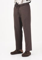 I'M BRIAN Pantalone in lino marrone da uomo PA3702 020 I'M BRIAN 