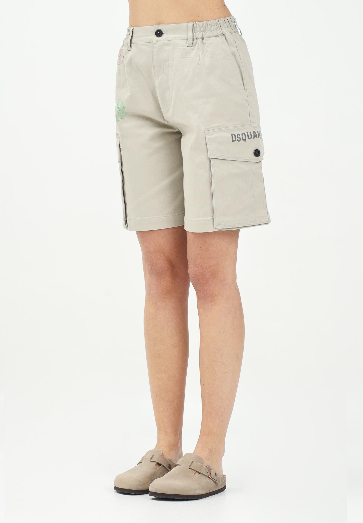 DSQUARED2 Bermuda Cargo Beige: Donna, Ragazzi e Bambini