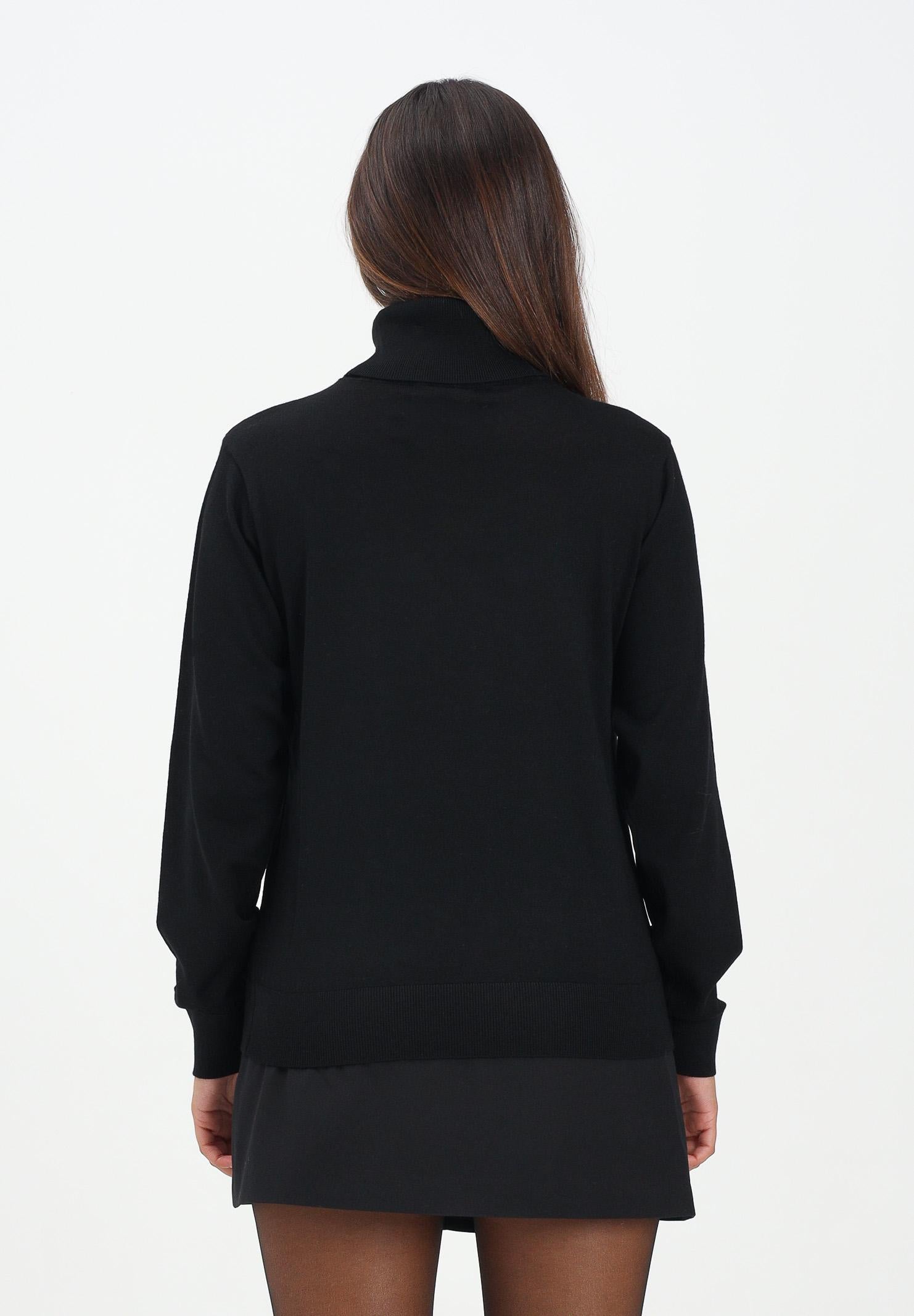 ARMANI EXCHANGE Maglioncino a collo alto nero da donna con ricamo logo XW001440AF11896 UC001 ARMANI EXCHANGE 