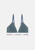 CALVIN KLEIN Bralette verde acqua da donna caratterizzato da stampa monogramma "CK" LV00QF8498 2QD CALVIN KLEIN 
