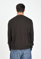 ARMANI EXCHANGE Maglioncino girocollo marrone da uomo realizzato in maglia rasata a punto fine XM001916AF14008 O6007 ARMANI EXCHANGE 