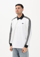 ADIDAS ORIGINALS Polo a manica lunga 3-Stripes bianca da uomo KE3575 . ADIDAS ORIGINALS 