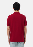 LACOSTE Polo bordeaux per uomo e donna con patch logo coccodirllo 1212 476 LACOSTE 