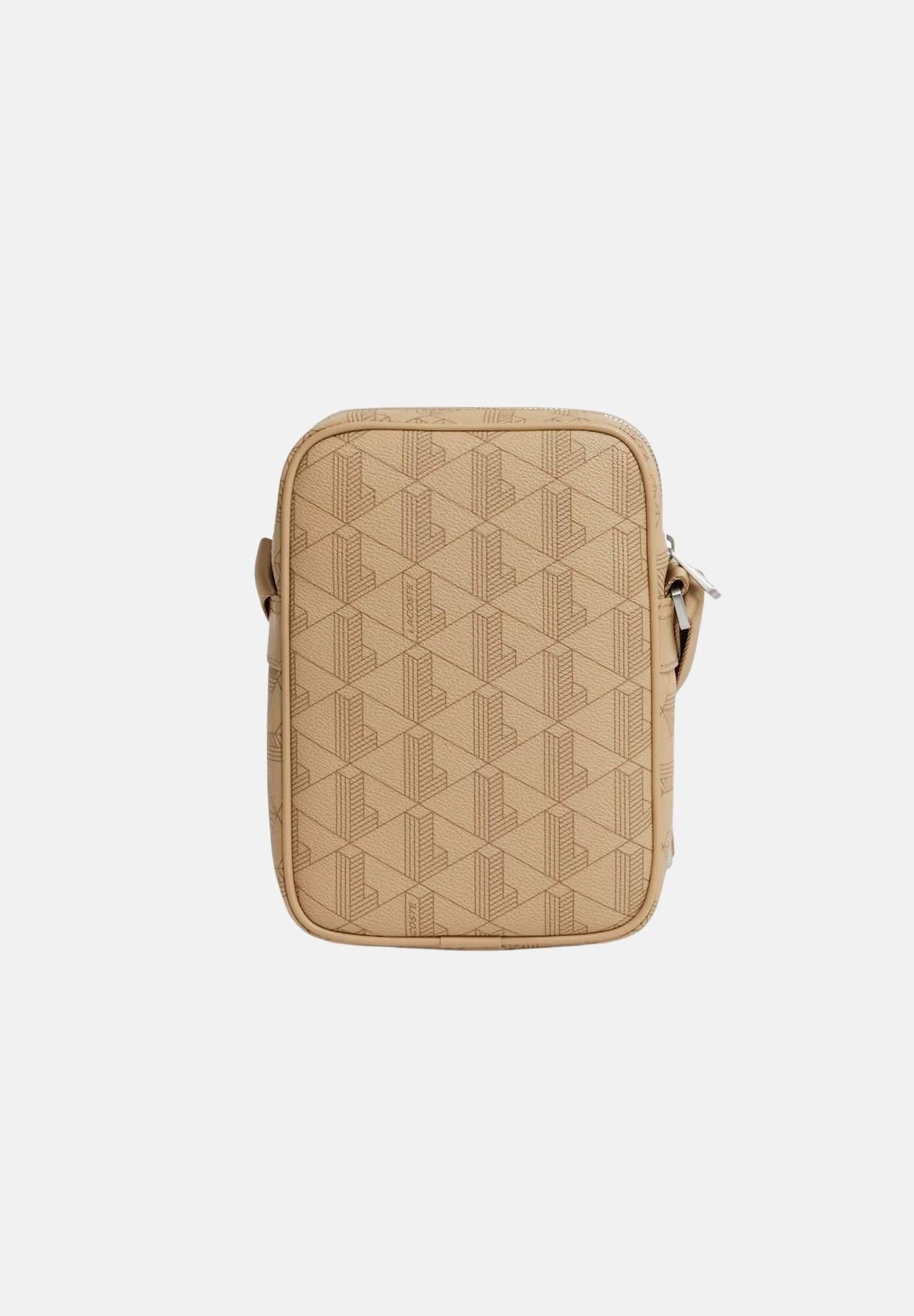 LACOSTE Borsello beige da uomo con stampa monogramma The Blend NH4410 R59 LACOSTE 