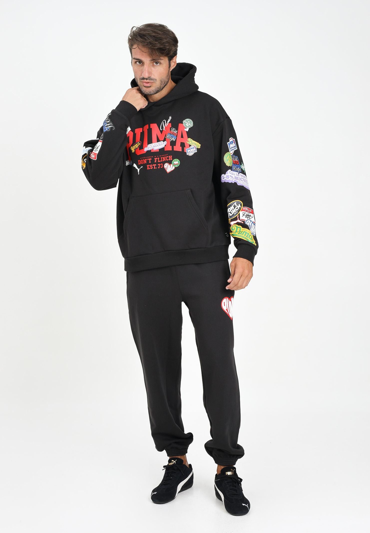 PUMA Pantalone sportivo HooperHotline nero da uomo 632834 02 PUMA 