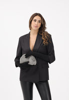 VICOLO Giacca doppiopetto grigia da donna con guanti TF2106 GR VICOLO 