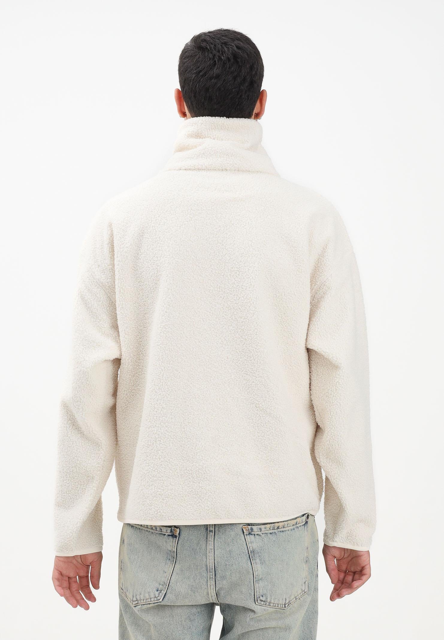 LACOSTE Felpa con mezza zip panna da uomo SH5500 XFJ LACOSTE 