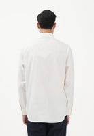 ARMANI EXCHANGE Camicia a manica lunga bianco panna da uomo con logo all-over XM002263AF13131 F0206 ARMANI EXCHANGE 