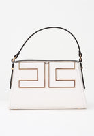 ELISABETTA FRANCHI Borsa a spalla latte da donna con logo BS36A56E2 DZ9 ELISABETTA FRANCHI 