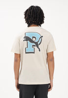 PUMA T-shirt a manica corta Graphic Varsity panna da uomo 691776 87 PUMA 