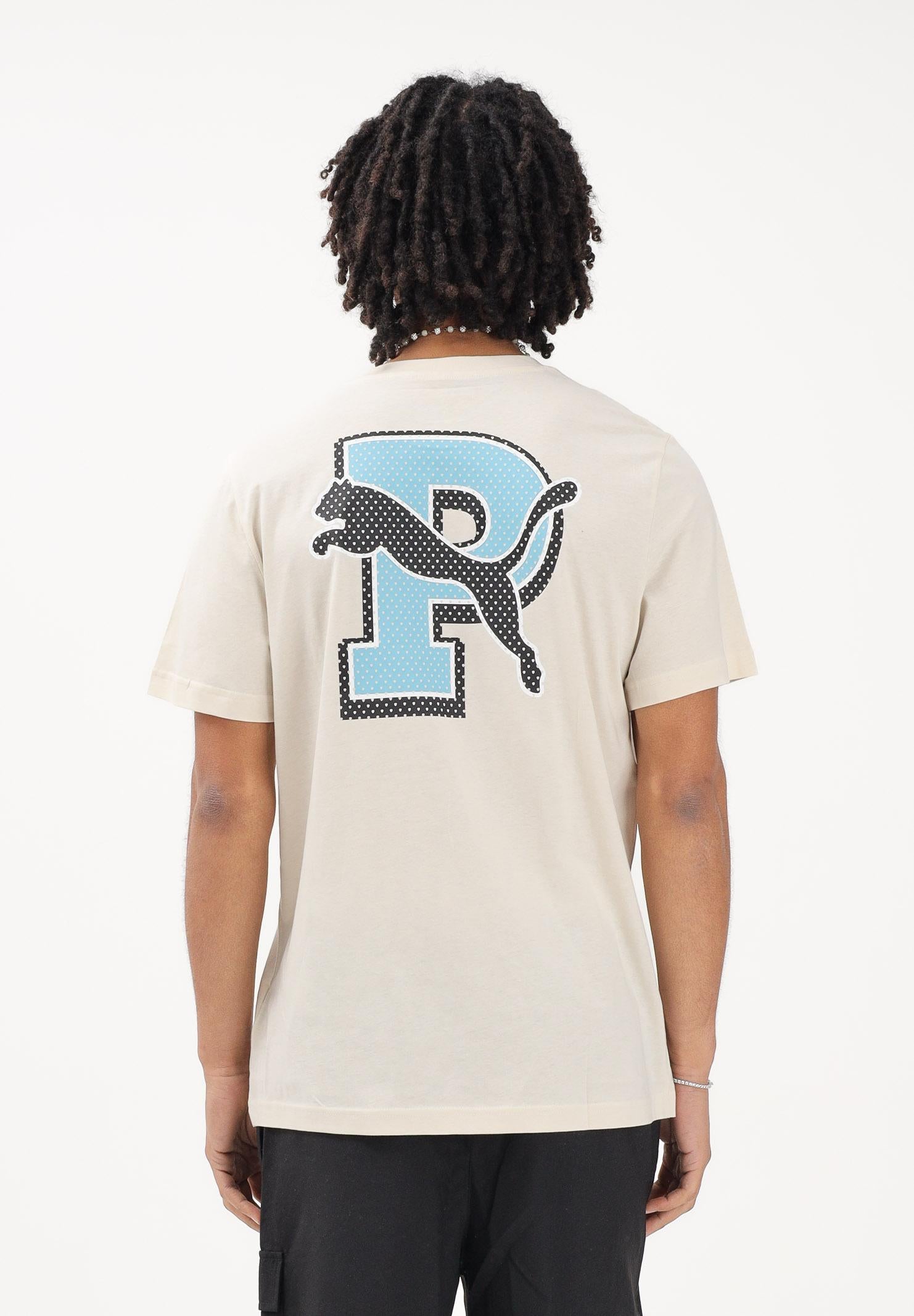 PUMA T-shirt a manica corta Graphic Varsity panna da uomo 691776 87 PUMA 
