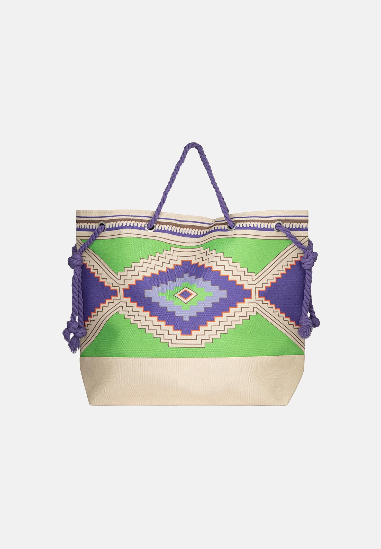 ME FUI Borsa mare multicolore da donna con stampa etnica MA26-SW0001X40 . ME FUI 