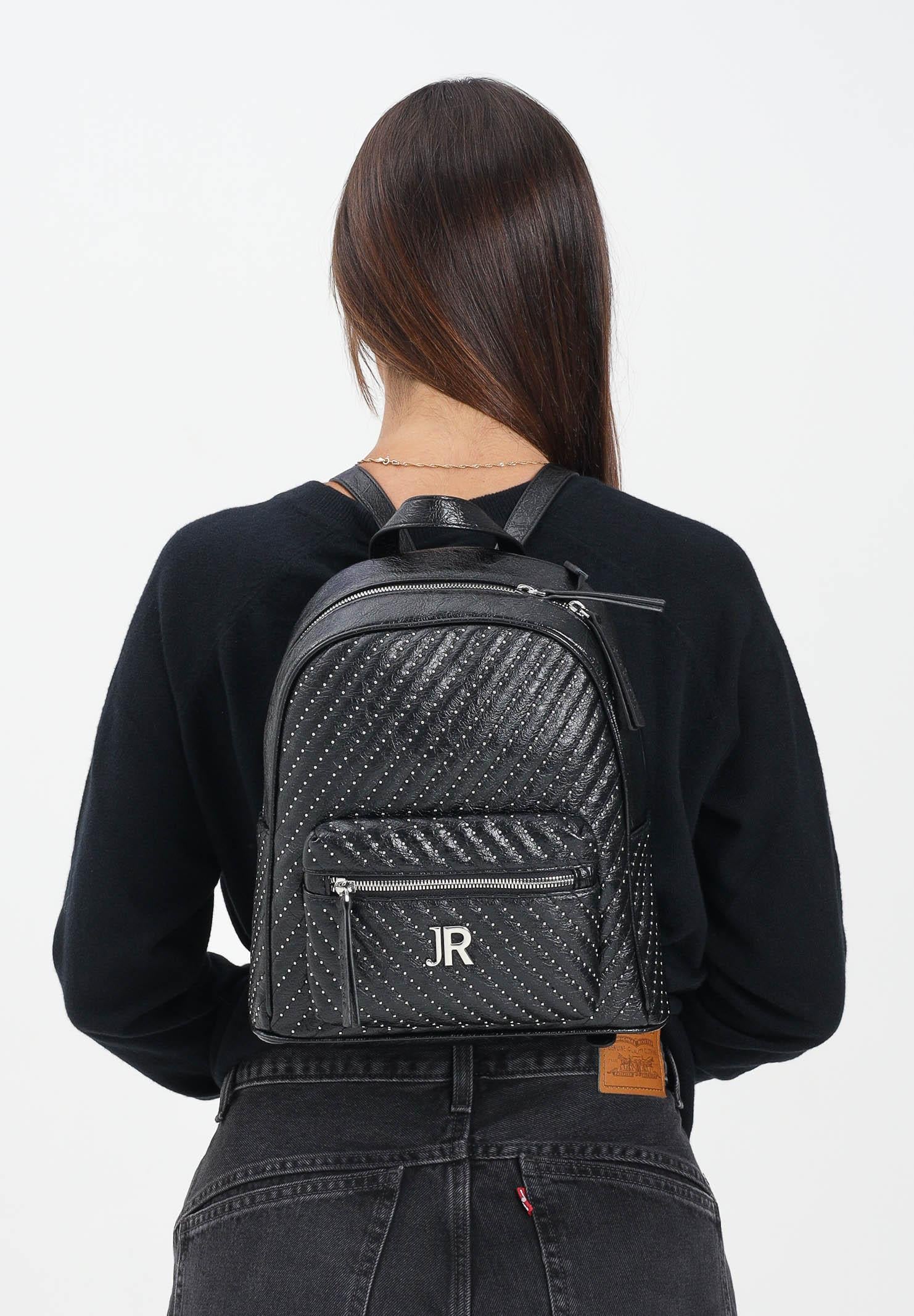 RICHMOND Zaino nero da donna con lavorazione trapuntata e micro borchie RWA25238ZA ARG RICHMOND 