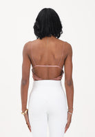 PATRIZIA PEPE Body in tulle e pizzo stretch terracotta da donna 2I0143A602 B885 PATRIZIA PEPE 