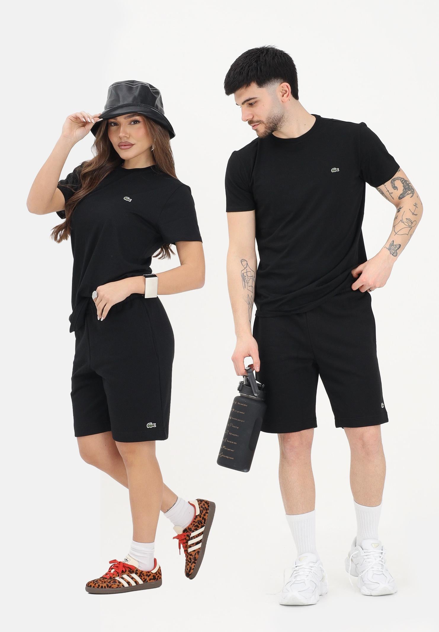 LACOSTE Shorts sportivo nero per uomo e donna con logo GH9860 031 LACOSTE 