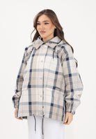 BARBOUR Giacca antipioggia Ballina con motivo a quadri blu e beige da donna 261-LSP0324 NY51 BARBOUR 