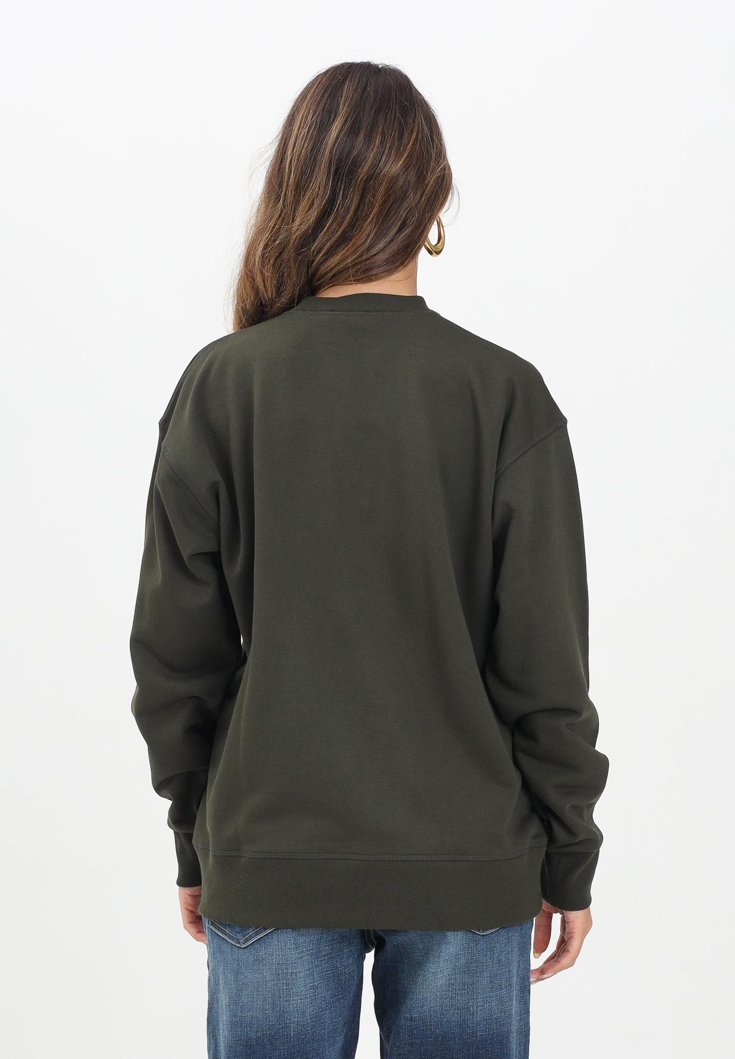 DSQUARED2 Felpa girocollo verde per donna, ragazzi e bambini con stampa logo DQ2739D0094 DQ518 DSQUARED2 