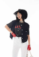LEVI'S Gilet '90s in denim nero da donna 005NP-0003 . LEVI'S® 