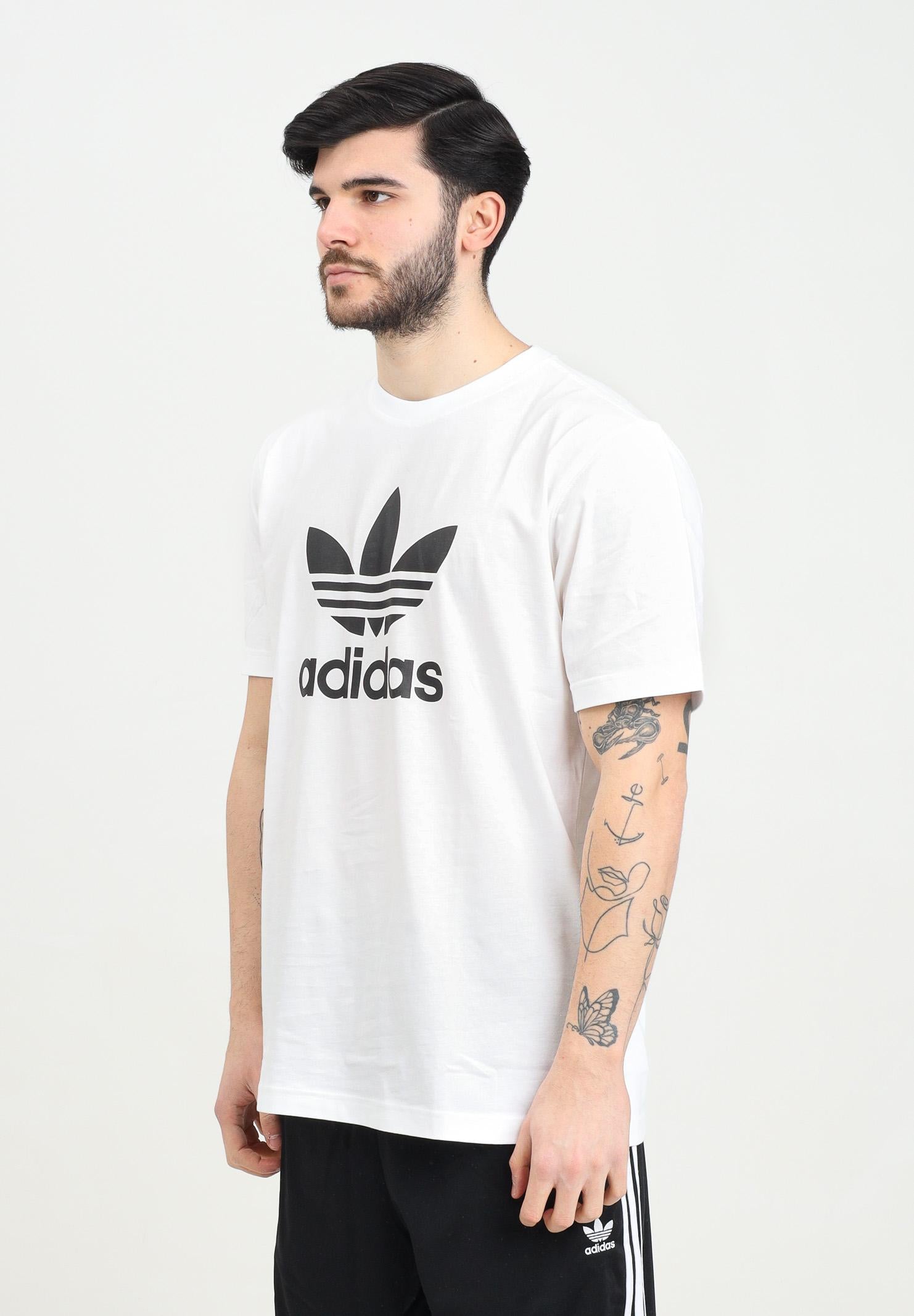 ADIDAS ORIGINALS T-shirt a manica corta Adicolor Trefoil bianca da uomo IV5353 . ADIDAS ORIGINALS 