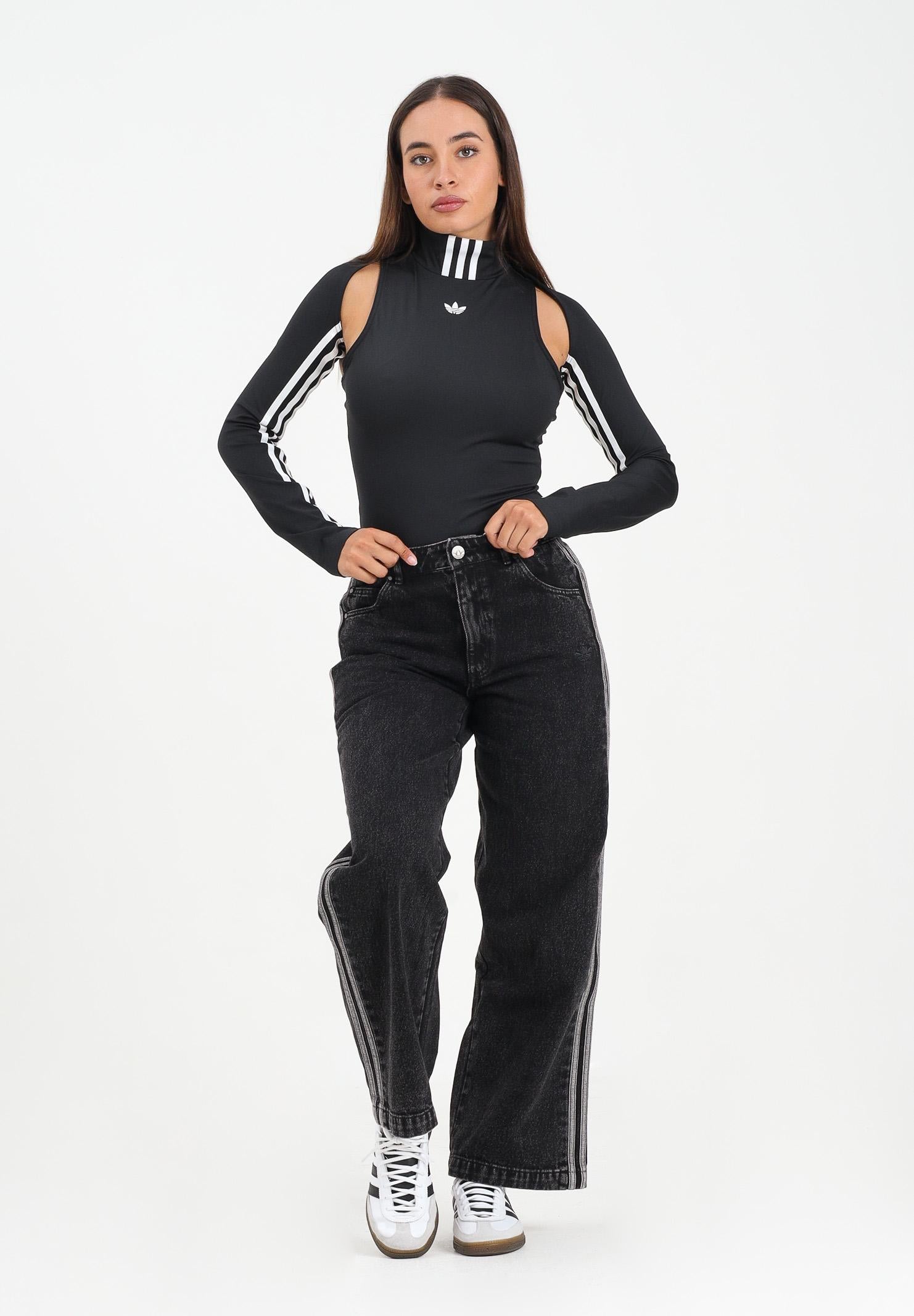 ADIDAS ORIGINALS Jeans adicolor Denim 3-Stripe nero da donna JD3109  ADIDAS ORIGINALS 