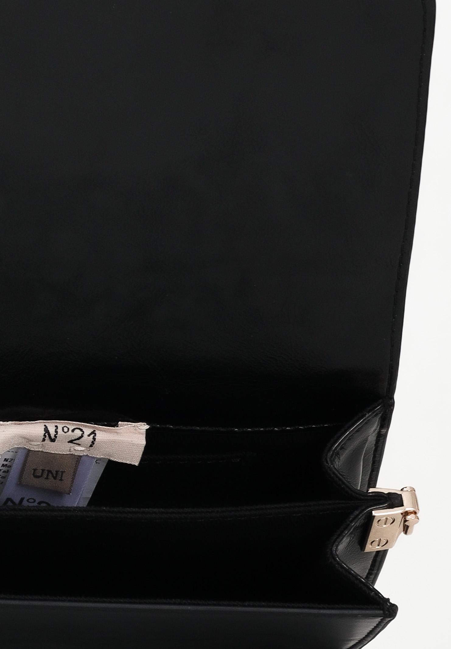 N21 Pochette con tracolla nera da donna rifinita da logo N21099N0246 0N900 N21 