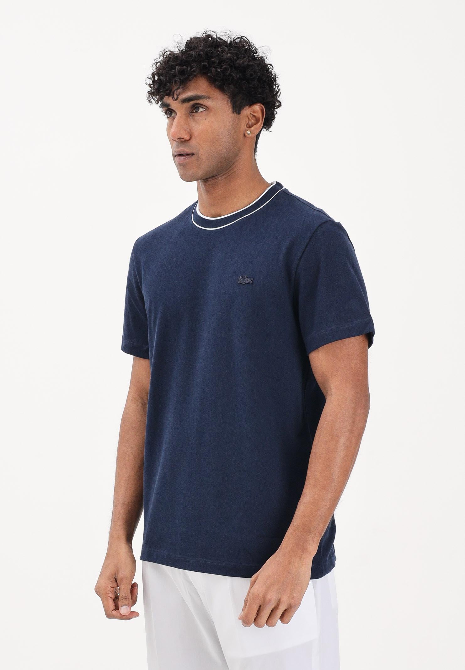 LACOSTE T-shirt a manica corta Made in France blu da uomo TH8174 166 LACOSTE 
