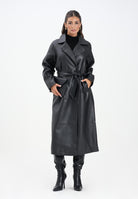 ONLY Trench in eco-pelle nero da donna 15349543 Black ONLY 