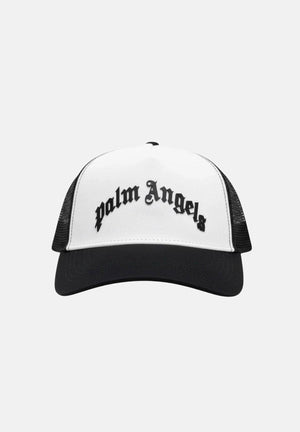 PALM ANGELS Cappello con visiera bianco e nero per uomo e donna con logo BK00CMZ0988 1 PALM ANGELS 