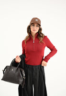 PATRIZIA PEPE Dolcevita rosso da donna con zip 8K0323K274 R862 PATRIZIA PEPE 