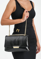 ARMANI EXCHANGE Borsa a tracolla in vernice nera da donna XW000355AF17239 UC001 ARMANI EXCHANGE 