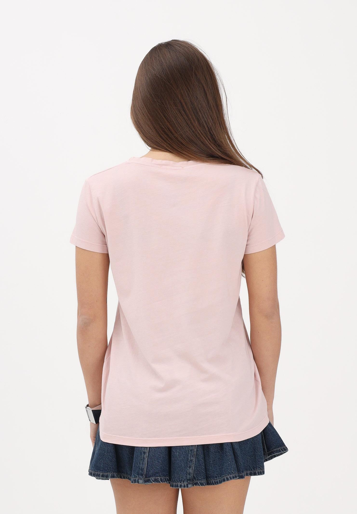 VICOLO T-shirt a manica corta rosa da donna con ricamo RAB0609 30 VICOLO 