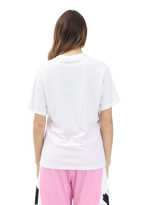 DSQUARED2 T-shirt a manica corta bianca per donna, ragazzi e bambini con stampa logo su foglia d'acero DQ2743D0AC7 DQ100 DSQUARED2 